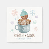 Serviette En Papier Cookies et cacao Pain d'épices Garçon Anniversaire (Devant)