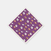 Serviette En Papier Cookies et lait sur violet (Coin)