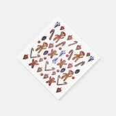 Serviette En Papier Cookies et sucreries de Noël (Coin)
