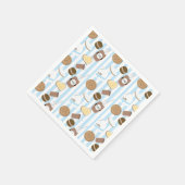 Serviette En Papier Cookies & Lait Boys Blue Anniversaire Serviettes (Coin)