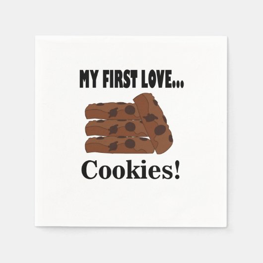 Serviette En Papier Cookies My First Love Cookies Biscuit Party (Devant)