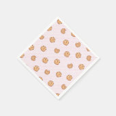 Serviette En Papier Cookies rayures roses Plaques papier fête d'annive (Coin)