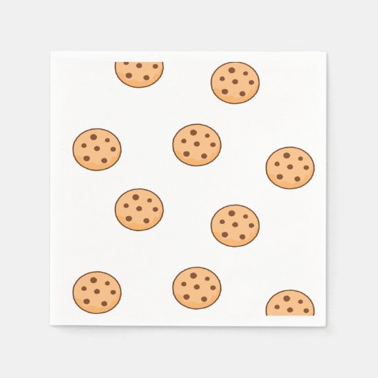 Serviette En Papier cookies sur blanc (Devant)