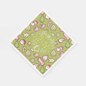 Serviette En Papier Cookies Vert Noël (Coin)