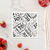 Serviette En Papier Cool 30e anniversaire serviettes (En situation)