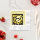 Serviette En Papier Cool Beach Mariage Fête Été Soleil Sunglass Fun (En situation)