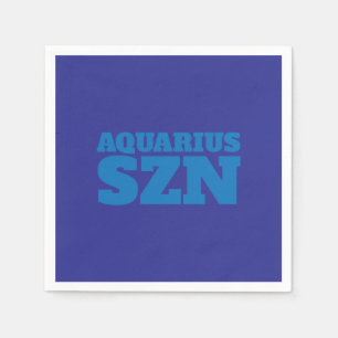 Serviette En Papier Cool bleu Aquarius SZN