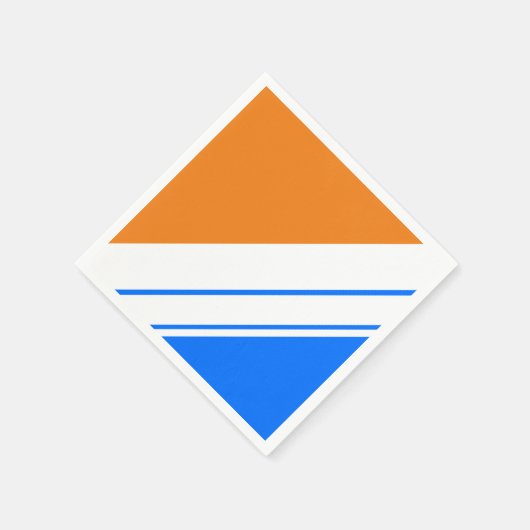 Serviette En Papier Cool Bleu Bleu Bleu Orange Large Blancs (Coin)