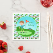 Serviette En Papier Cool Boy's Golfing Thème fête d'anniversaire (En situation)