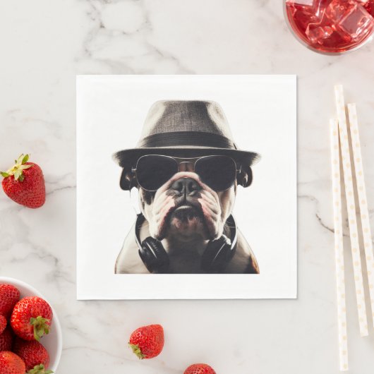 Serviette En Papier Cool Bulldog (En situation)