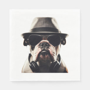 Serviette En Papier Cool Bulldog