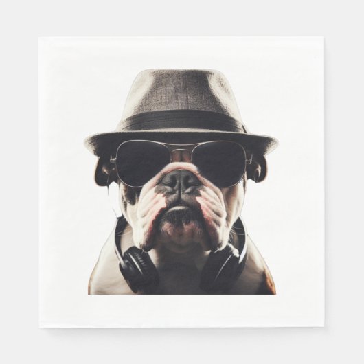 Serviette En Papier Cool Bulldog (Devant)
