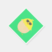 Serviette En Papier Cool Chick funky Pâques jaune poussin (Coin)