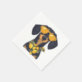 Serviette En Papier Cool Dachshund Dog Sunglasses Lemons (Coin)