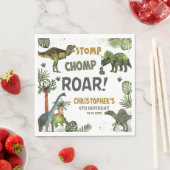 Serviette En Papier Cool Dinosaures Jurassic Boy Anniversaire (En situation)