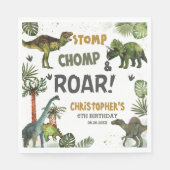 Serviette En Papier Cool Dinosaures Jurassic Boy Anniversaire (Devant)