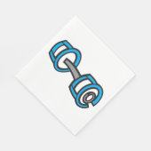 Serviette En Papier Cool Dumbbell Fitness Blue and Grey Graphisme (Coin)