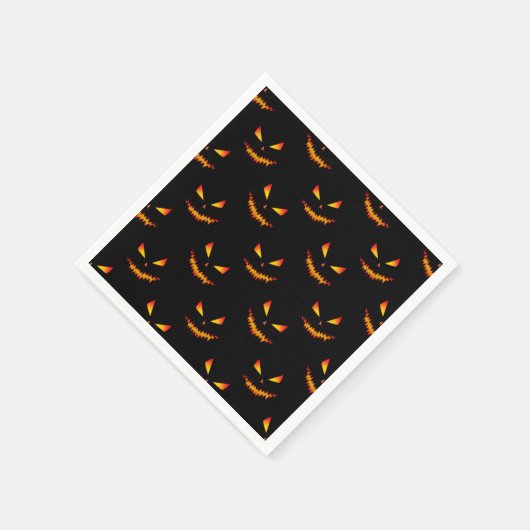 Serviette En Papier Cool effrayant Jack O'Lantern visage motif d'Hallo (Coin)