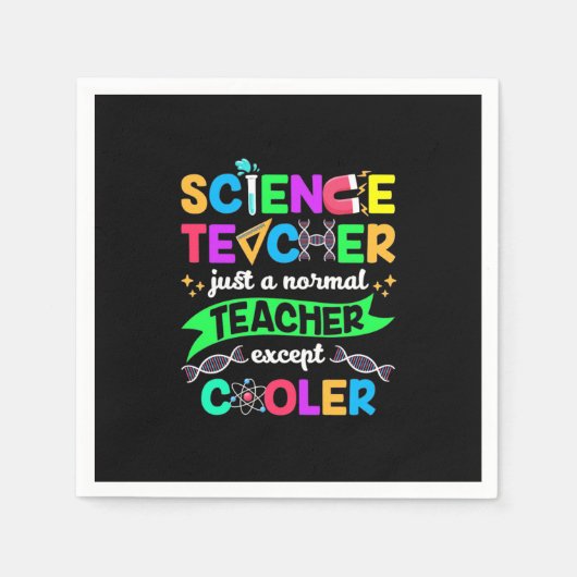 Serviette En Papier Cool enseignant en sciences (Devant)