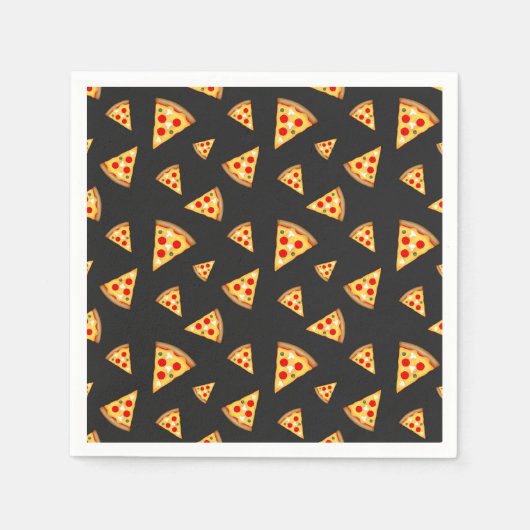 Serviette En Papier Cool et fun pizza tranches motif (Devant)