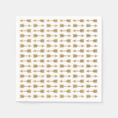 Serviette En Papier Cool Gold Brown Flèches Parties scintillant Photo  (Devant)