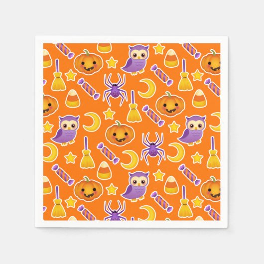 Serviette En Papier Cool Halloween Motif Design (Devant)