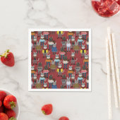 Serviette En Papier Cool Hipster Motif de chat (En situation)
