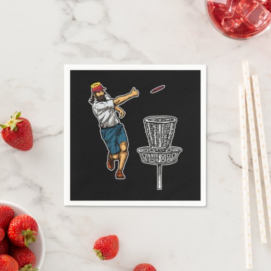 Serviette En Papier Cool Jesus Disk Golf Idée cadeau (En situation)