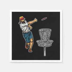 Serviette En Papier Cool Jesus Disk Golf Idée cadeau