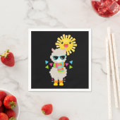 Serviette En Papier Cool Llama et souriant Kawaii Sun (En situation)