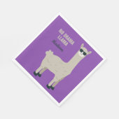 Serviette En Papier Cool Llama texte personnalisé et des serviettes en (Coin)