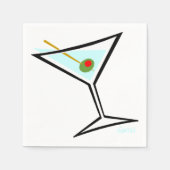 Serviette En Papier Cool Martini Olive Cartoon Modern Cocktail Party (Devant)