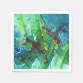 Serviette En Papier Cool Moderne Abstrait Acrylique Art Cocktail Servi (Devant)