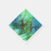 Serviette En Papier Cool Moderne Abstrait Acrylique Art Cocktail Servi (Coin)