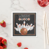 Serviette En Papier Cool Orange Bowling Party Papier serviettes (En situation)