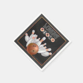 Serviette En Papier Cool Orange Bowling Party Papier serviettes (Coin)