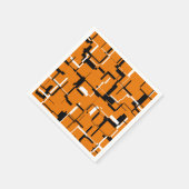 Serviette En Papier COOL orange noir blanc (Coin)