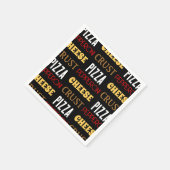Serviette En Papier Cool plaisir pizza pepperoni fromage croûte texte  (Coin)