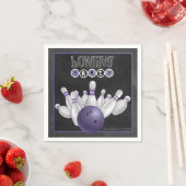 Serviette En Papier Cool Purple Bowling Party Papier serviettes (En situation)
