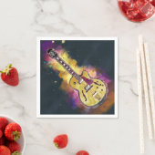 Serviette En Papier Cool Rock and Roll Band Guitare Art (En situation)