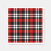 Serviette En Papier Cool Rouge Blanc Noir Lumberjack Tartan Motif (Devant)