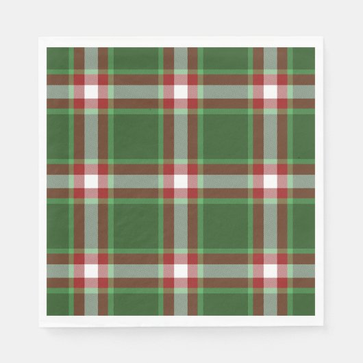 Serviette En Papier Cool rouge vert blanc rouge bûcheron rouge Motif p (Devant)