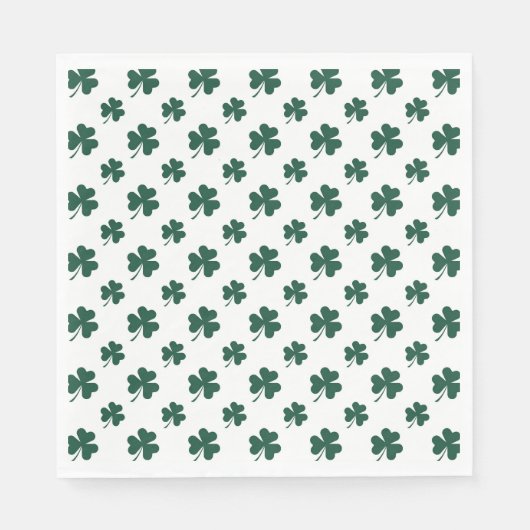 Serviette En Papier Cool shamrock tiled pattern clover  (Devant)
