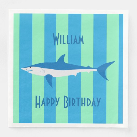 SERVIETTE EN PAPIER COOL SHARK (Devant)