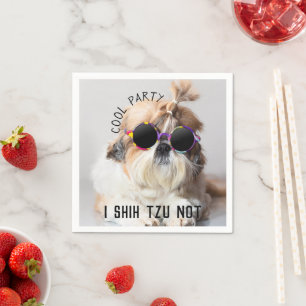 Serviette En Papier Cool Shih Tzu you Not fun jolie fête des lunettes 