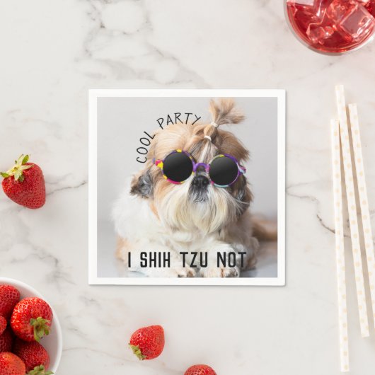 Serviette En Papier Cool Shih Tzu you Not fun jolie fête des lunettes (En situation)