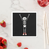 Serviette En Papier Cool Skeleton Halloween Design (En situation)