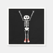 Serviette En Papier Cool Skeleton Halloween Design (Devant)