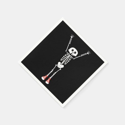 Serviette En Papier Cool Skeleton Halloween Design (Coin)