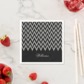 Serviette En Papier Cool tendance chevron zigzag faux parties scintill (En situation)